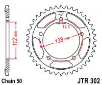 JT звезда задняя JTR302.41
