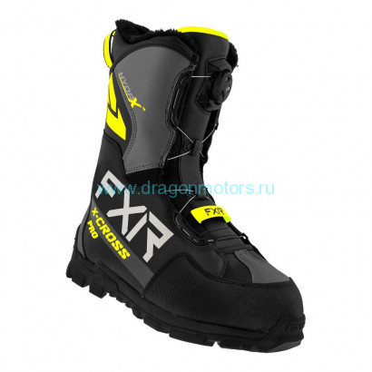 Ботинки FXR X-Cross Pro BOA с утеплителем - Black/Hi Vis