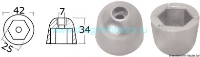 Osculati 43.070.24 - Zinc spare anode orig. ref. 101180