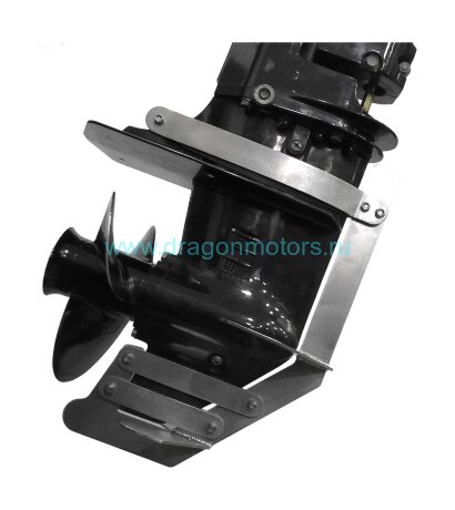Защита редуктора для Suzuki DT9.9A/15A, DF8A, DF9.9B, DF9.9A/15A/20A, нержавеющая, усиленная
