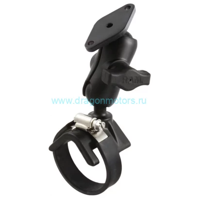 RAM-B-108-A-STRAP40-238 RAM Двойной шариковый зажим для шланга с большим ремнем и ромбической пластиной
