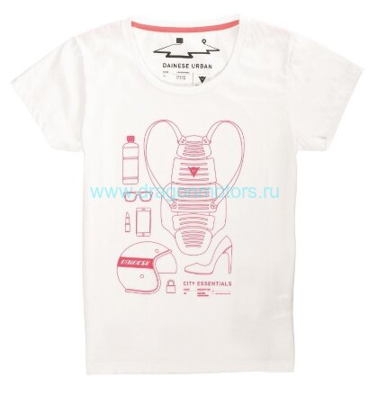 Футболка женская DAINESE CITY PACK LADY T-SHI - white