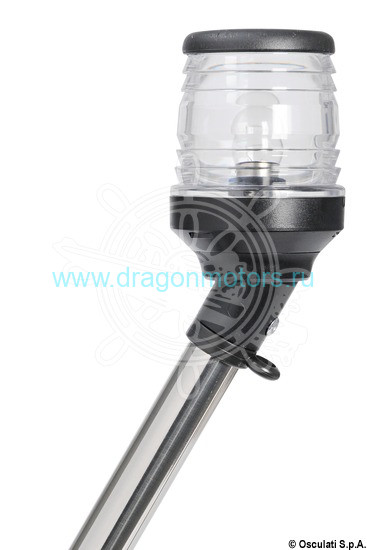 Osculati 11.140.20 - Мачта Classic 360° выдвижная 60 см, с огнем 30°, черная