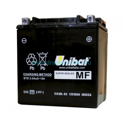 UNIBAT Аккумулятор YIX30L-BS, BTCIX30LBSU