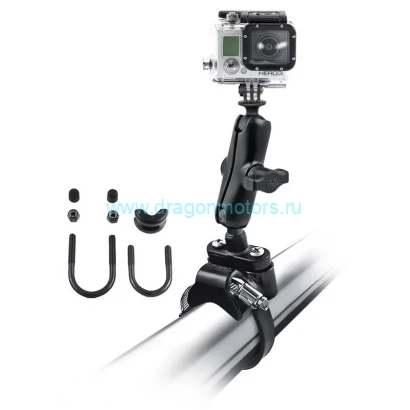 Крепление RAM для GoPro на руль 12-32 мм, 40-80 мм, муфта 95 мм, шары 25 мм (1) (RAM-B-149Z-2-GOP1U)