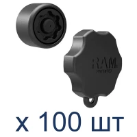 RAM-KNOB3U-100 барашковая гайка секретка звездочка RAM для муфт под шары 25 мм (1"). Комплект 100 шт