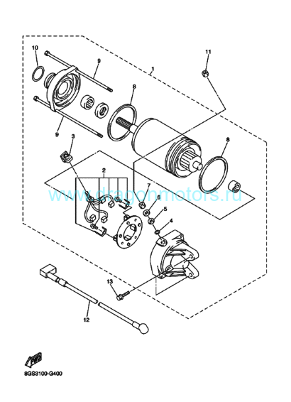 Щеточный комплект Yamaha VK 10 - 2S3-81801-00-00
