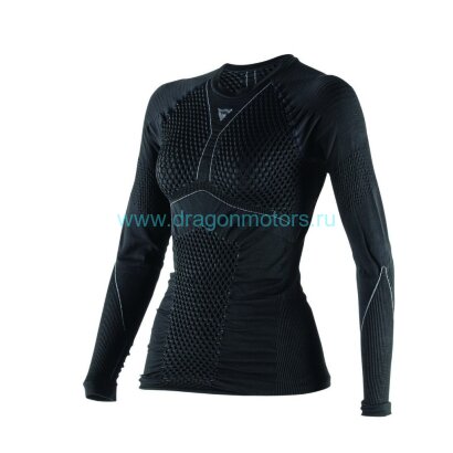 Термокофта женская DAINESE D-CORE THERMO TEE LS - BLACK/ANTHRACITE