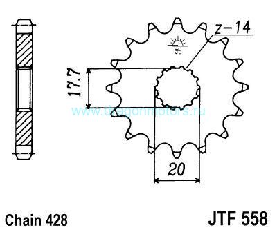 JT звезда передняя JTF558.16