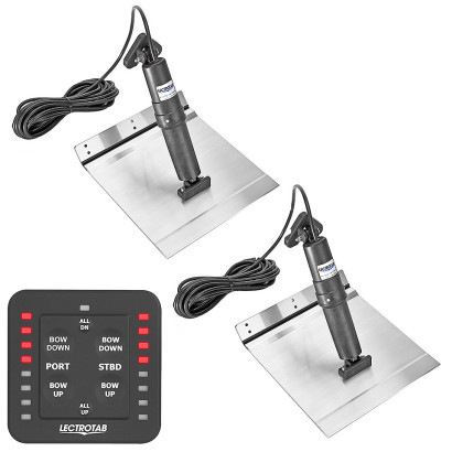 Комплект транцевых плит (алюм.), 9x12 дюймов, с панелью управления с индикацией положения (10269024)