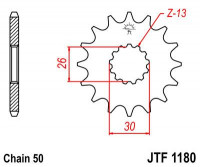 JT звезда передняя JTF1180.18