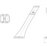 Стойка поручня проходная под трубу 7/8" (22 мм), продольная, высота 127 мм