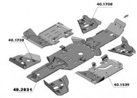Защита порогов Actic Cat 500/550/650/700/700i EFI -2014, Mud Pro