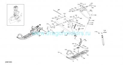 Левый нижний рычаг BRP LH Lower Arm 42''  XTRIM, GRAND TOURING, MXZ, RENEGADE 2018- OEM: SM-08699L, SM-08665L