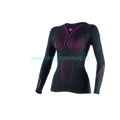 Термокофта женская DAINESE D-CORE THERMO TEE LS - BLACK/FUCHSIA