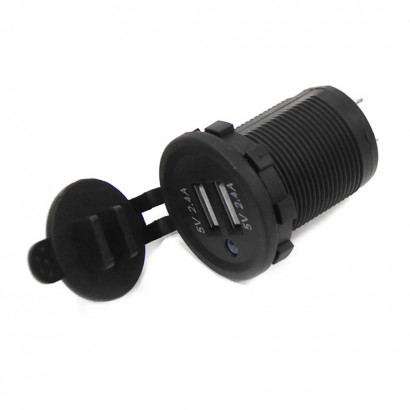Панель с двойным USB разъемом NEKEKE 12-24V (выход 5В\4.8А (2.4А+2.4А)): DS2013-4.8A