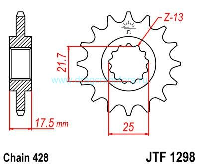 JT звезда передняя JTF1298.17