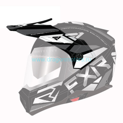 Козырек FXR Maverick Modular Team - Black/Char/White