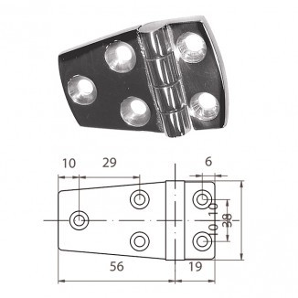 Петля асимметричная 1-1/2"х3"