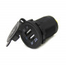 Панель с двойным USB разъемом и подсветкой NEKEKE 12-24V: DS2013
