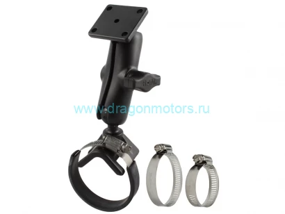 RAM-B-108-40U универсальное мото крепление RAM, хомуты, муфта 95 мм, квадрат, шары 25 мм (1)