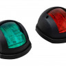 Огни ходовые 87х99 мм комплект (красный, зеленый), черный, LED, 12-24 В