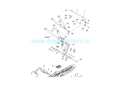 Рычаг нижний Bombardier MX Z (14) 860512200 / 8003060960