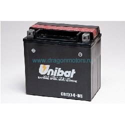 UNIBAT Аккумулятор YTX14-BS, BMCBTX14BSU