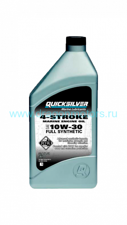 Моторное масло синтетическое 10W30 QUICKSILVER Full Synthetic для ПЛМ 4л