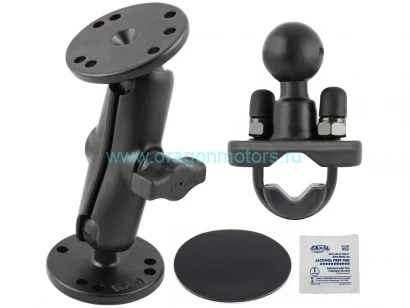RAM-B-101U-CR1 - комбинированное мото+море крепление RAM, муфта 95 мм, шары 25 мм (1), На трубу 12-32
