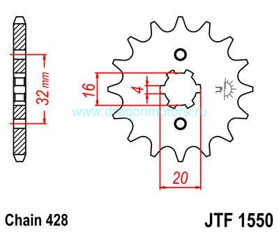 JT звезда передняя JTF1550.14