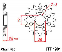 JT звезда передняя JTF1901.13SC самоочищающаяся