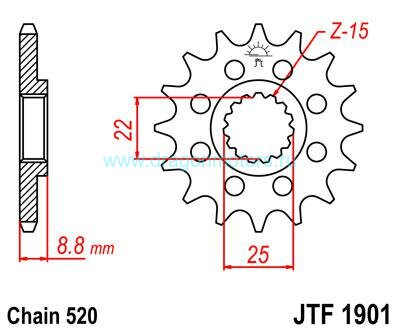 JT звезда передняя JTF1901.13SC самоочищающаяся