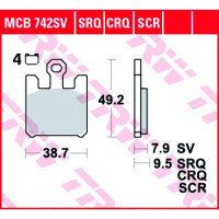 Колодки тормозные (серия Sinter Street SV) MCB742SV