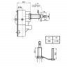 Электропривод стеклоочистителя W.E с адаптером, длина резьбы 25мм, посадка М8-10, 45-50-85-105°, 12В