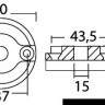 Osculati 43.070.04 - Запасные аноды носовых/кормовых винтов для Vetus - Bow 35/55