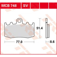 Колодки тормозные (серия Sinter Street SV) MCB748SV