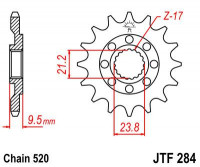 JT звезда передняя JTF284.13SC самоочищающаяся