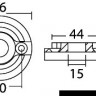 Osculati 43.070.06 - Запасные аноды носовых/кормовых винтов для Vetus - Bow 75/80/95