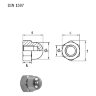 Гайка колпачковая А4 DIN1587 М4