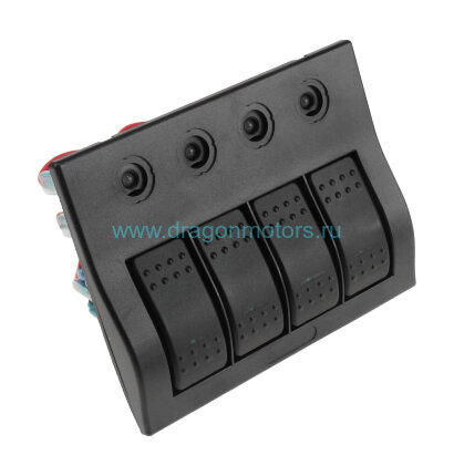 Панель бортового питания 4 переключателя с автоматами - AES121435P4