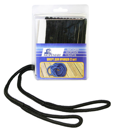 Плетеный шкерт Мореман" для кранцев, 9,5 мм x 1,8 м, черный" (10255219)