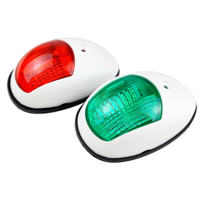 Навигационные огни светодиодные, пара, 12/24 В, 3 Вт, 98х55х35 мм, белый корпус (10269200)