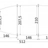 Тент транспортировочный для лодок длиной 4,3-4,9 м, шириной 1,8 м с центральной консолью