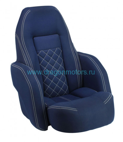Кресло ROYALITA мягкое, подставка, обивка ткань Markilux темно-синяя