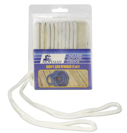 Плетеный шкерт Мореман" для кранцев, 9,5 мм x 1,8 м, белый" (10255218)