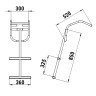 Трап дайверский для надувных лодок, 2 белых ступени (ширина 360 мм.) (10269371)