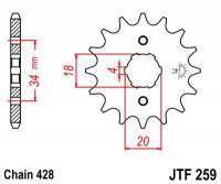 JT звезда передняя JTF259.15