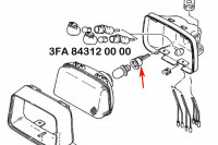 Разъем лампы фары для квадроцикла Yamaha BREEZE - 3FA-84312-00-00