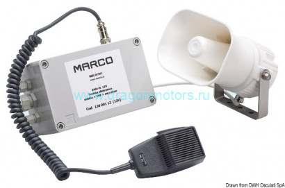 Osculati 21.427.12 - Многофункциональный электронный оповещатель MARCO Osculati 112 дБ 12 V